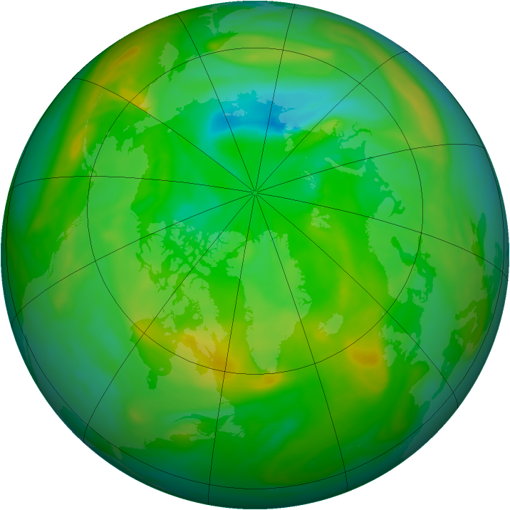 Arctic ozone map for 10 July 2006
